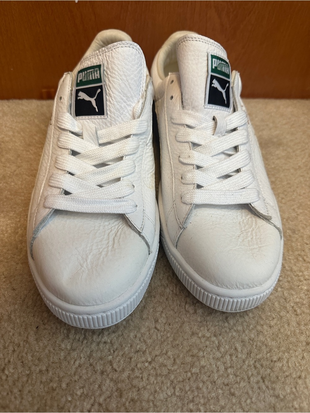 Puma Basket White Low-Top Leather Sneakers